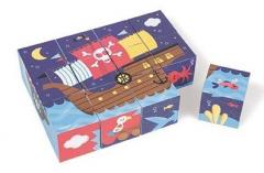 Set cuburi - Pirati (12 cuburi)