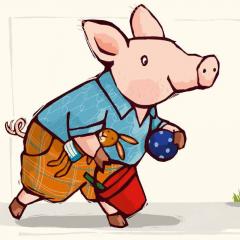 Поросенок, пора купаться!