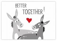 Felicitare - Donkey Love - Better Toghether!