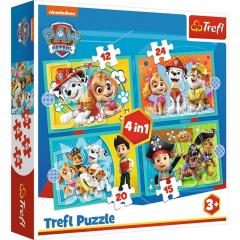 Puzzle 4in1 - Patrula Catelusilor 