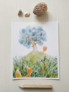 Ilustrata Vulpita cu Balon