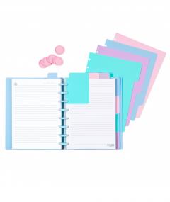 Set 4 separatoare dosar - Ingeniox A4, polipropilena - Neon