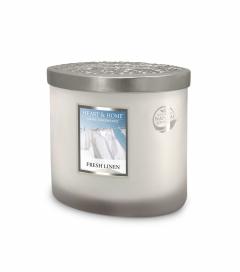Lumanare parfumata - Fresh Linen - 2 Wick Ellipse Jar