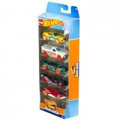 Set masini - Hot Wheels - Track Builder, 5 bucati