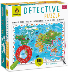 Puzzle 108 piese - Harta animalelor