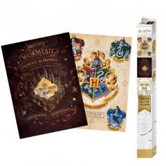 Set 2 postere - Harry Potter: Crest & Marauders, 52 X 38 cm