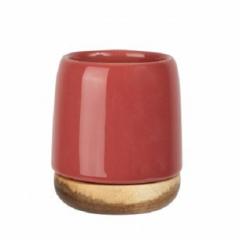 Ceasca - Nordika Burgundy 100ml, stoneware+acacia wood