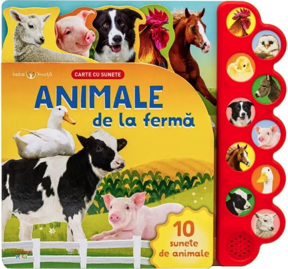 BEBE INVATA. CIOC-CIOC! ANIMALE DE LA FERMA. Carte cu sunete si clapete