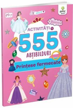 Activitati cu 555 abtibilduri - Printese fermecate