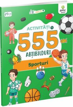 Activitati cu 555 abtibilduri - Sporturi