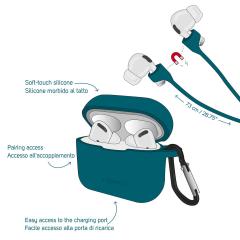 Accesorii casti - Case and Cord Set for AirPods Pro, Petrol Blue