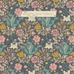 Felicitare - William Morris - Happy Birthday - model 3