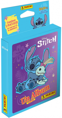 Set 5 pliculete cu abtibilduri - Disney Stitch - Un album super