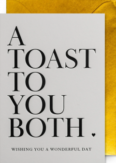 Felicitare - Postco - A Toast to You Both - Greeting Card