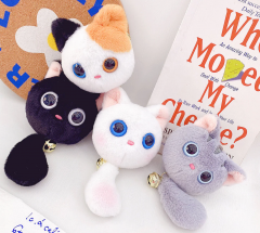 Breloc - Mima Fluffy Kitty with Tail Keyring (mai multe modele - pret pe bucata)