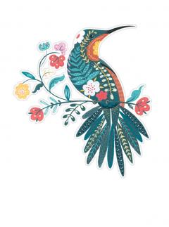 Felicitare Floral Bird