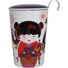 Cana cu infuzor si capac - Sweet Little Geisha - Fire