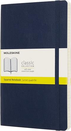 Carnet - Moleskine Classic - Large, Soft Cover, Squared - Sapphire Blue