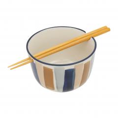 Bol cu 2 chopsticks - Blue Sand - doua modele