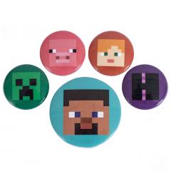 Set 5 insigne - Minecraft - Badge Pack