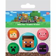 Set 5 insigne - Minecraft - Badge Pack