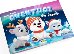 Aventuri de iarna. Citesc si colorez