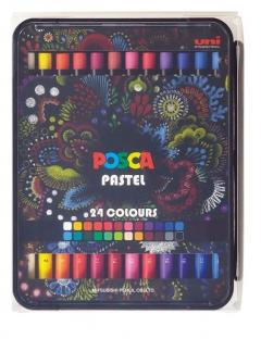 Pastel uleios Posca KPA-100 1.0-6.8mm, 24 culori/set