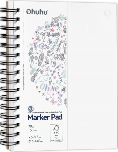 Caiet de schite - Ohuhu Marker Pad (14 x 21.6 cm)