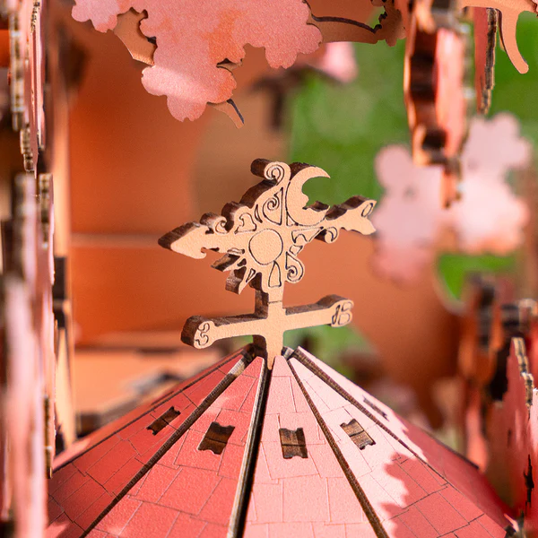 Puzzle 3D - Casa din Copacul Sakura, 535 piese - Robotime