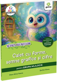 Caiet cu forme, semne grafice si cifre - Grupa mijlocie