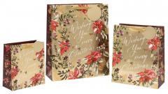 Punga cadou - Stephanie Dyment - Festive Floral Gold - Shopper Bag