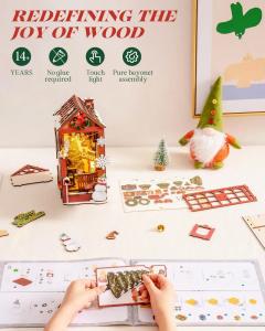 Puzzle 3D 289 piese - Cotor de carte Seara de Craciun