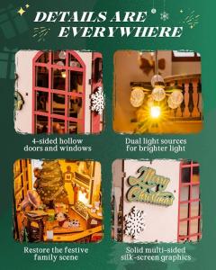 Puzzle 3D 289 piese - Cotor de carte Seara de Craciun