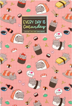 Caiet - Quaderno - Sushi Cat - Mediu