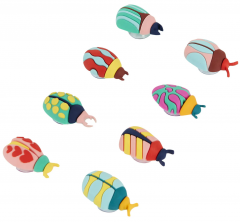 Set 8 marcatoare pahare - The Beetles