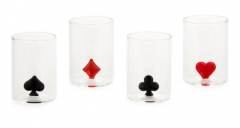 Set 4 pahare shot - Poker