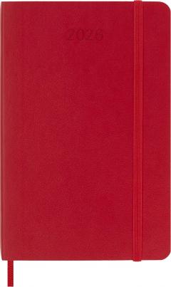 Agenda 2026 - Moleskine Classic 12 Months Weekly Planner - Softcover, Pocket (Red)