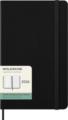 Agenda 2026 - Moleskine Classic 12 Months Weekly Planner - Hardcover, Large (Black)