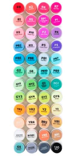 Set 48 markere - Ohuhu Honolulu Dual Tip with Blender