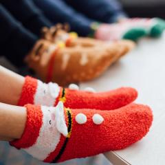 Sosete antiaderente pentru copii - Mos Craciun