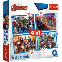 Puzzle 4 in 1 -  Avengers - Razbunatorii curajosi