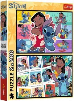 Puzzle 2x200 piese - Lilo & Stitch (The Happy Life of Stitch)