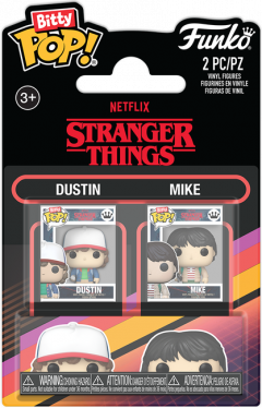 Set 2 figurine Dustin & Mike - Stranger Things - Bitty Pop! - Funko