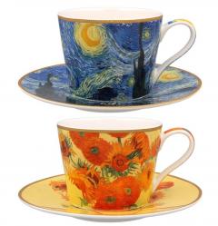 Set cana si farfurie - Van Gogh (doua modele - pret pe bucata)