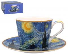 Set cana si farfurie - Van Gogh (doua modele - pret pe bucata)