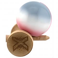 Jucarie de indemanare - Kendama - Big Cups Sticky Roz/Alb/Gri