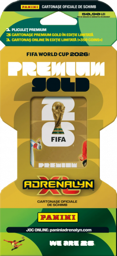 Cartonase Panini - FIFA World Cup Adrenalyn XL 2026 - Pachet Premium Gold