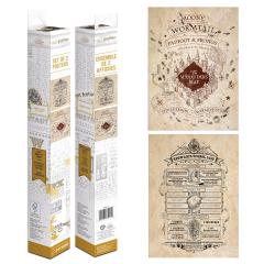 Set de postere - Harry Potter (Map And School List)
