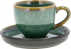 Ceasca cu farfurie - Green-Black