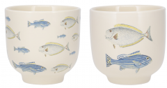 Set 2 pahare - Encyclopedia Poissons Jaune